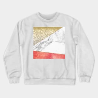 Arty rose gold glitter marble ii Crewneck Sweatshirt